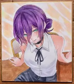 E*n様 レゼ 手描きイラスト ファンアート アナログイラスト チェンソー