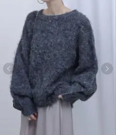 COLONY2139 モヘア起毛前後2WAYプルオーバー グレー系