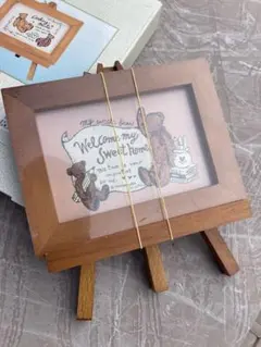 マイアンクルベアー　YW-580B 木製イーゼル型フォトフレームクッキングメイト