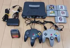 中古美Nintendo64本体コントローラソフト5本セットスマブラマリオカート