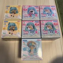 ふわぷち ちょこのせ ミニフィギュア 初音ミク 7点セット