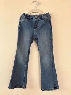 デニムブルー フレアパンツ 120