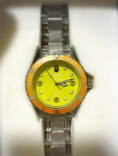 新品未使用A BATHING APE BAPEX クリアウォッチ　箱付きのサムネイル