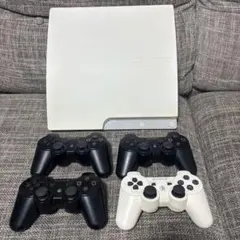 PS3本体 ホワイト・ブラック×3コントローラー付き　　CECH-3000A