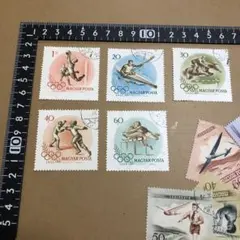 猫の外国切手　ルーマニア切手５枚　ハンガリー切手1枚　ポーランド切手５枚　使用済 猫の外国切手 ルーマニア切手5枚 ハンガリー切手1枚 ポーランド