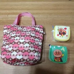 アンパンマンミュージアム ドキンちゃんおしゃれショップ バック・ ポーチセット