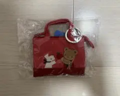 ファミリア　familiar　ミニデニムバッグ　レッド　チャーム　新品