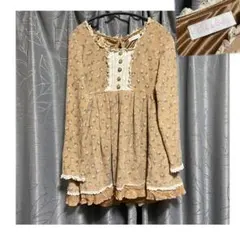 LIZ LISA リズリサ 花柄 チュニック ワンピース ベージュ 姫系 ギャル