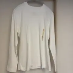 無印良品　クルーネック長袖Tシャツ　白　タグ付き新品　Lサイズ