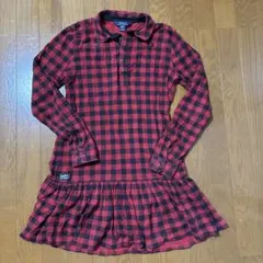 Polo Ralph Lauren 赤黒チェック ワンピース XL