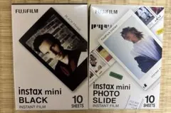 2個　富士フイルム チェキ　インスタックス　ミニ　ブラック　フォトスライド