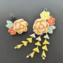 七五三髪飾り かんざし 女の子 3才 着物セット 後撮り 和装小物 卒業式