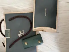 IL BISONTE グリーンキーケース 紙袋つき