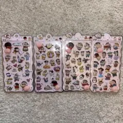 クレヨンしんちゃんお尻シール4種セット ぷくぷくシール 立体シール