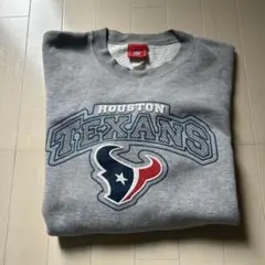 NFL ヒューストンテキサンズ スウェット 刺繍ロゴ グレー 裏起毛 古着のサムネイル