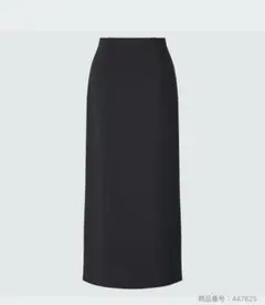 UNIQLO ストレッチダブルフェイスナロースカート（丈標準80～84cm）黒のサムネイル
