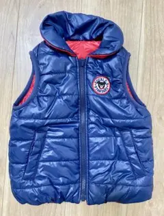 DOUBLE.B 　リバーシブル　ダウンベスト　90 ミキハウス