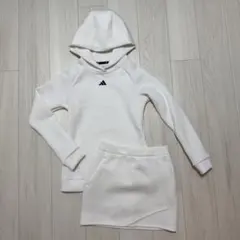 新品 アディダス セットアップ ゴルフウェア ダンボールニット スカート 白