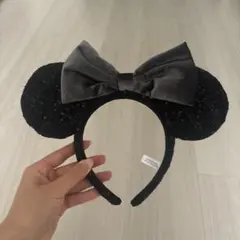 ディズニー ミッキー耳カチューシャ 黒