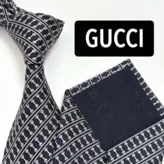 グッチ ネクタイ シルバー ホースビット 光沢 肉厚 美品 - メルカリ