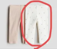 【H&M】コットンリブレギンス　85cm 花柄