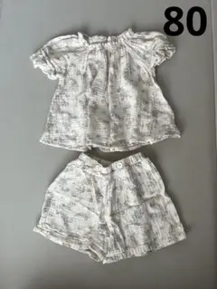 バースデイBirthday 花柄セットアップ　80cm