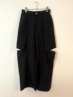 【美品】JEANASIS デザインブラックパンツ