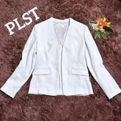 美品✨プラステ　ノーカラージャケット　羽織り　ウォッシャブル　ビジネス　背抜き