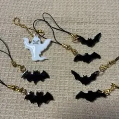 レジン♡おばけとコウモリのチャームセット　小さなおまけ付き　②