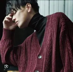 ABYTS abyts 佐藤健着用 サイズ3 パープルカーディガン 秋 メンズ ABYTS abyts 佐藤健着用 サイズ3 パープルカーディガン 秋