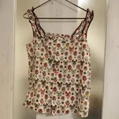 赤系の柄キャミソール pour la frimeのサムネイル