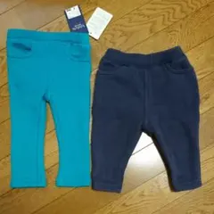 futafuta レギンス パンツ サイズ70 2枚セット 裏起毛