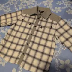 COMME CA ISM チェック柄長袖シャツ 120A