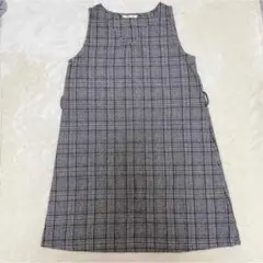 【即購入OK】【Mサイズ】レディースひざ丈ワンピース チェックワンピース 冬服