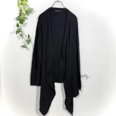バナナリパブリック カーディガン M 黒 オーバーサイズ ドレープ