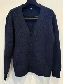 【極美品】ユニクロ ミドルゲージ カーディガン 春 ブルー M