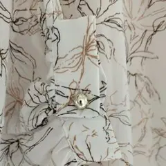 花柄 長袖ブラウス