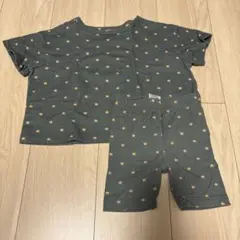 しまむら　スター柄 セットアップ 90
