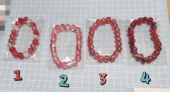 赤色 ガラスビーズ ブレスレット