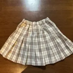チェック柄プリーツスカート 100cm~