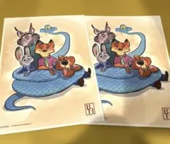 映画 ズートピア2 特典 プレミアムアートボード 第6弾 日本限定　２枚セット