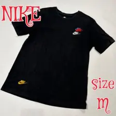 NIKE ナイキ　刺繍ロゴTシャツ　ブラック　M