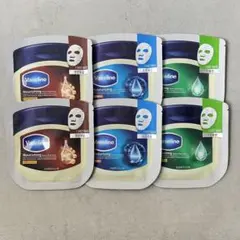 韓国 ヴァセリン Vaseline シートマスク フェイスパック3種類 6枚のサムネイル