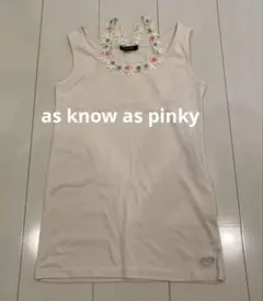 AS KNOW AS PINKY 花柄レース タンクトップのサムネイル