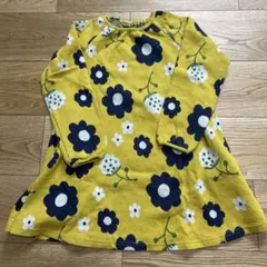 サイズ120 kladskap 花柄長袖ワンピース イエローのサムネイル