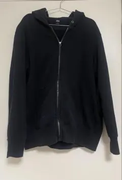 ジップパーカーブラック