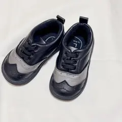 フォーマルシューズ 黒 グレー 13cm
