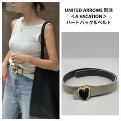 ⋆。˚✩ アバケーション　ハート型バックル ブラウンレザーベルト⋆。˚✩ A VACATION ベルト 「A VACATION/ア ヴァケーション」OPEN HEART25