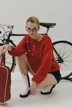 ニット/セーター the toe NOTTING-HILL HEART KNIT THETOE Notting-Hill Heart Knit M - メルカリ