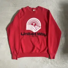 United Way スウェット レッド ラグラン フルーツオブザルーム USA